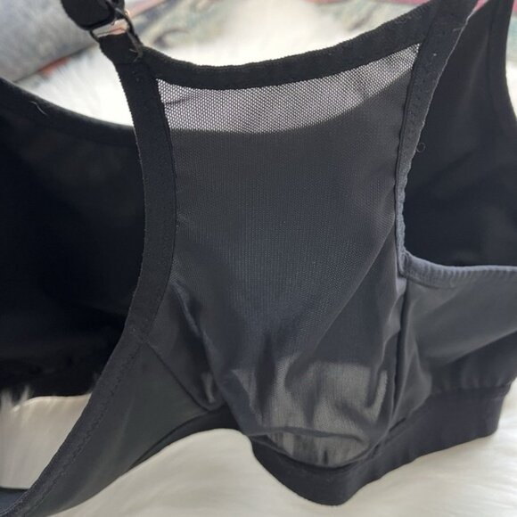 Duluth Trading Co Sports Bra Women L Black Unlined Mesh Adjustable Medium Impact - Picture 5 of 6